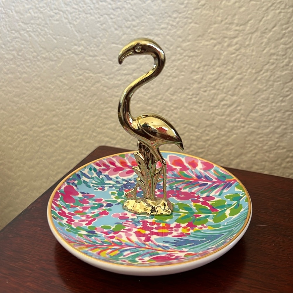 NWT Lilly Pulitzer flamingo ring holder